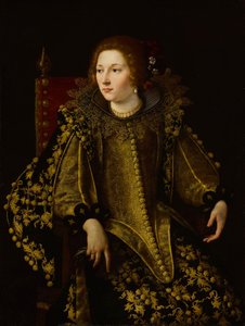 Italiaans: Ritratto di una donna seduta (signora Caterina Savelli) Portret van een zittende dame (senora Caterina Savelli) door Artemisia Gentileschi