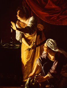 Judith en haar dienstmaagd met het hoofd van Holofernes door Artemisia Gentileschi