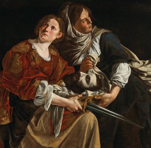 Judith met het hoofd van Holofernes en een dienaar door Artemisia Gentileschi