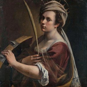 Zelfportret als de heilige Catharina van Alexandrië door Artemisia Gentileschi