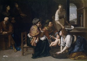 De geboorte van Johannes de Doper door Artemisia Gentileschi