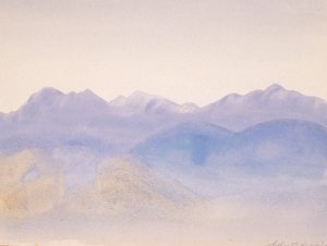 Blauwe nevel door Arthur B. Davies