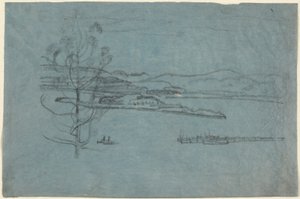 Landschap met Steiger en Twee Boten