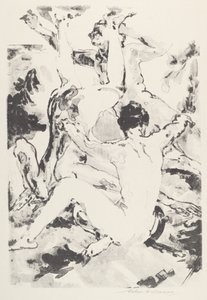 Drie Acrobaten door Arthur B. Davies