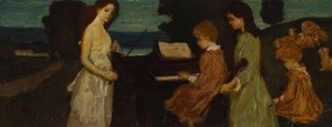 Muziek in de velden door Arthur Bowen Davies