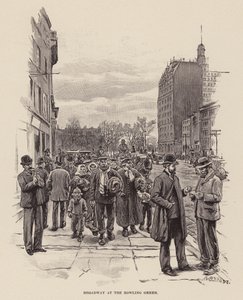 Broadway bij de Bowling Green door Arthur Burdett Frost