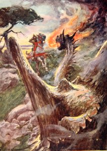 George en de Draak, ca. 1925 door Arthur C. (after) Michael