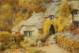 Huisjes in Selworthy, Somerset