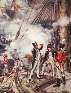 Admirals All, illustratie uit Drakes Drum en andere liederen van de zee door Henry Newbolt (1862-1938) uitgegeven 1905