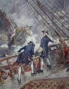 Hawke, illustratie uit Drakes Drum en andere liederen van de zee door Henry Newbolt (1862-1938) uitgegeven 1905 door Arthur David McCormick