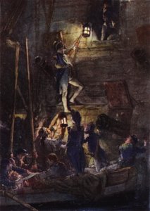 Nelson gaat aan boord van de Theseus om zijn arm te laten amputeren door Arthur David McCormick