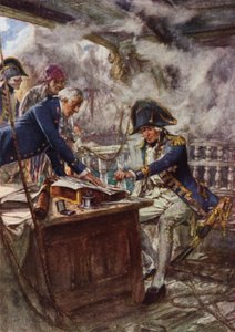 Nelson verzegelt zijn brief aan de kroonprins van Denemarken
