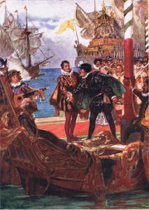 Nee, niet de Staten, maar jij, jij, jij, illustratie uit Romance of History: Nederland, 1920s door Arthur David McCormick