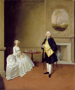 De Heer en Mevrouw Hill, c.1750-51 door Arthur Devis