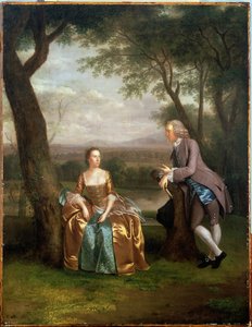Portret van een Koppel, mogelijk Daniel en Mary Swaine van Leverington Hall, Isle of Ely, Cambridgeshire, ca. 1753
