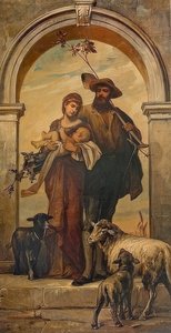 De wijnboerenfamilie door Arthur Fitger