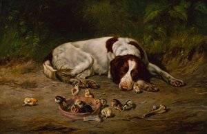 Brave hond door Arthur Fitzwilliam Tait