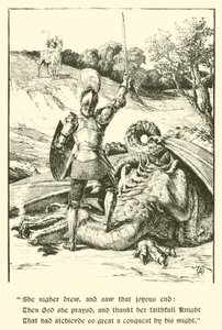 De Rode Kruisridder, Het Laatste Gevecht (gravure)