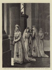 Rome, de processie van Ammantate (huwelijkskandidaten) bij Sint-Pieter door Arthur Hopkins