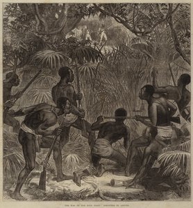 De Oorlog aan de Goudkust, Ashantees in Hinderlaag door Arthur Hopkins