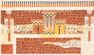 Reconstructie van een fresco van Knossos