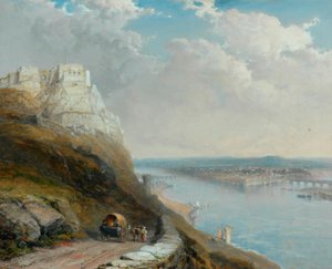 Coblenz vanuit Ehrenbreitstein, 1898 door Arthur Joseph Meadows