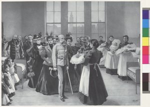 Keizer Franz Joseph met gevolg