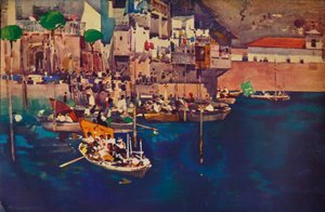Een mediterrane haven, 1892 1935 door Arthur Melville
