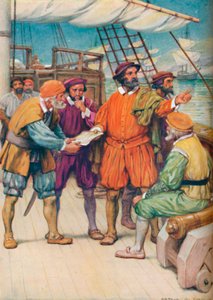 Magellan Overlegt met zijn Navigators, ca. 1925