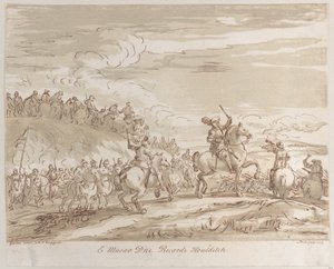 Cavalerie die naar de Aanval Gaat, met een Centraal Figuur te Paard die een Zwaard Opheft