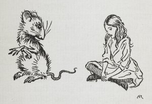 Alice en de Muis door Arthur Rackham