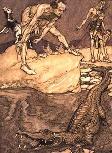 Krokodil door Arthur Rackham