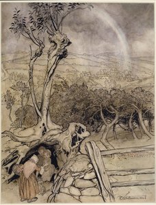 Precies waar de regenboog eindigt door Arthur Rackham
