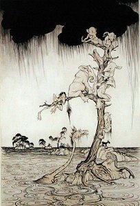 Overstroming door Arthur Rackham