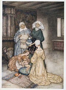 Had ik niet vier of vijf vrouwen die me ooit verzorgden? illustratie uit William Shakespeares De Storm, uitgegeven 1926 door Arthur Rackham
