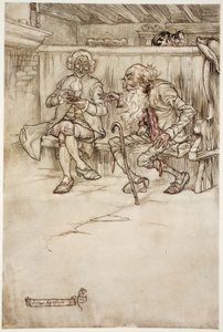 Ik heb zelfs met Rip Van Winkle zelf gesproken, die, toen ik hem voor het laatst zag, een zeer eerbiedwaardige oude man was., uit Rip Van Winkle door Washington Irving, pub. 1910