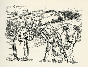 Jack en de Bonenstaak door Arthur Rackham