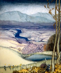 Landschap, c.1920 door Arthur Rackham