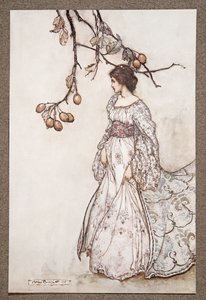 Erg ondansachtig uitzien, uit Peter Pan in Kensington Gardens door J M Barrie, pub. 1906 door Arthur Rackham