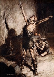 Nothung! Nothung! Overwinnende zwaard!, 1924 door Arthur Rackham