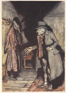 Scrooge in zijn huis 
