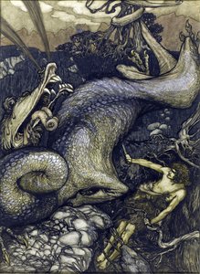 Sigurd de drakendoder door Arthur Rackham