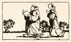 De heks zat tegen de muur, uit Morgans razernij in Ierse sprookjes door Arthur Rackham