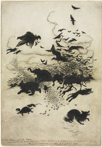 De Winterkoning en de Beer door Arthur Rackham