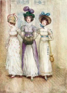 Illustratie voor Northanger Abbey door Jane Austen door Arthur Wallis Mills
