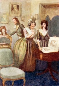Illustratie voor Trots en Vooroordeel door Jane Austen door Arthur Wallis Mills