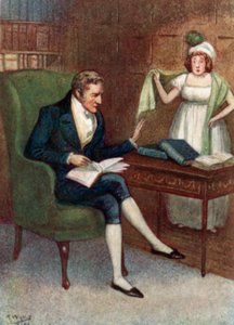 Illustratie voor Trots en Vooroordeel door Jane Austen door Arthur Wallis Mills