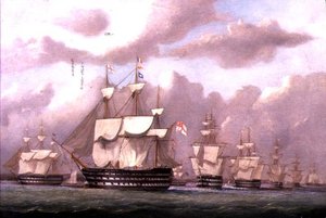 De Viceadmiraal van de Witte Arriveert bij Spithead