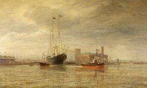 Opening van het Royal Edward Dock, Avonmouth, 9 juli door Arthur Wilde Parsons