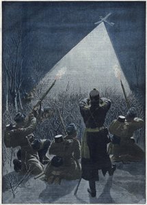 1913: Aan de grenzen van Galicië vuren Oostenrijkers op Russische verkenningsvluchten (luchtafweer)